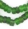 The Bead Chest Green Faceted Recycled Java Sea Glass Beads - Full Strand of Faceted Bottle Glass Beads | Approximately 48 Beads